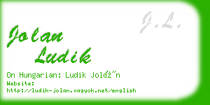 jolan ludik business card